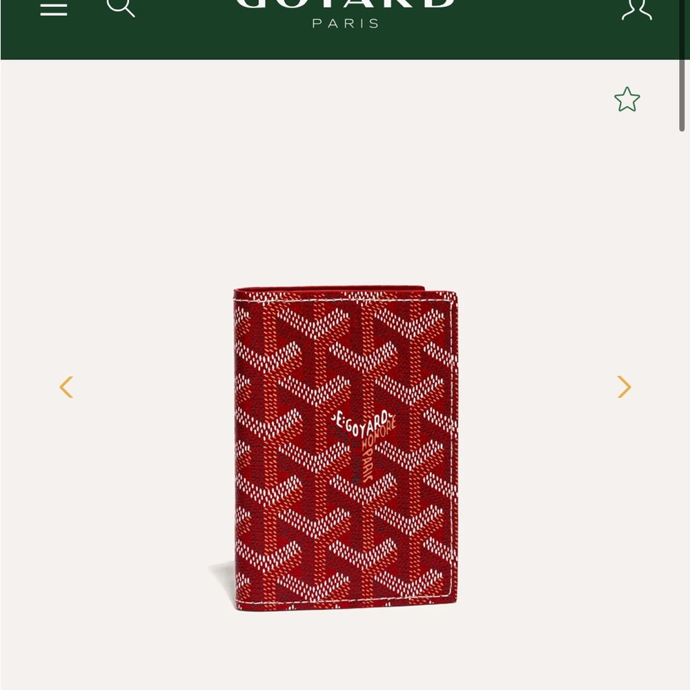 AuthenticGoyard Red Monogram Card Holder